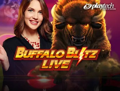 Buffalo Blitz Live Slots online game logo by Playtech on b7casinonl.org